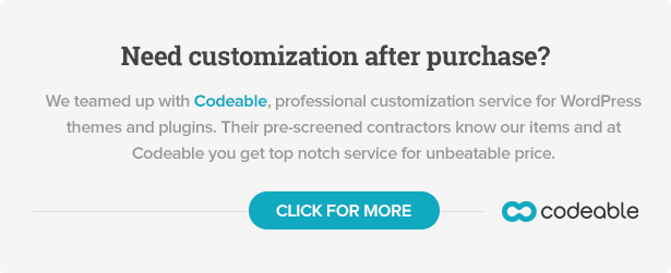Codeable pro customization