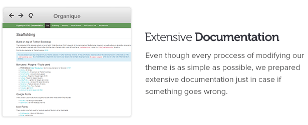 Extensive documentation