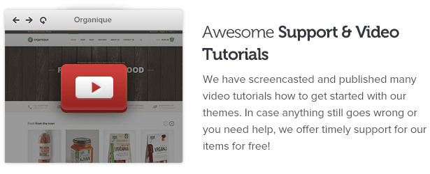 Support and video tutoriails