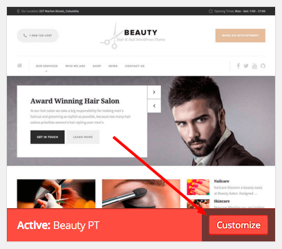 Customize Beauty WP
