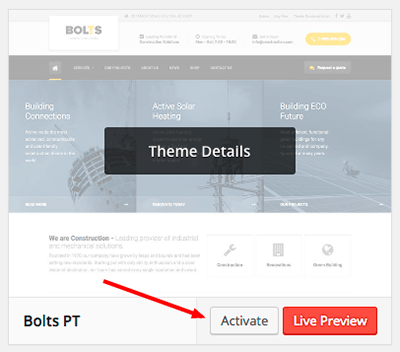 Activate Bolts WP