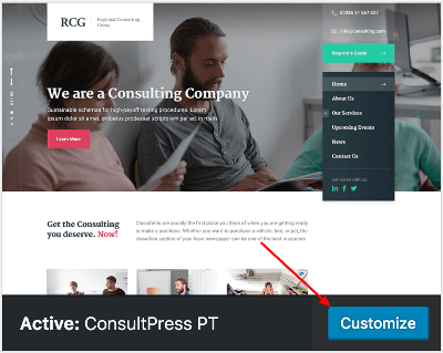 Customize ConsultPress WP