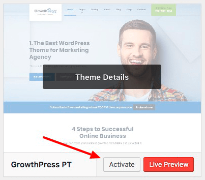 Activate GrowthPress WP