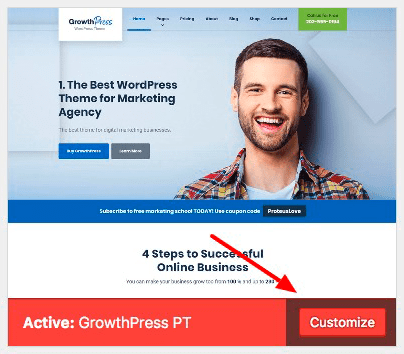 Customize GrowthPress WP