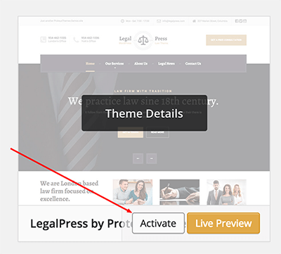 Activate LegalPress WP