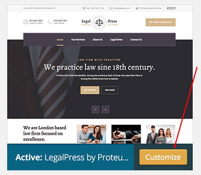 Customize LegalPress WP