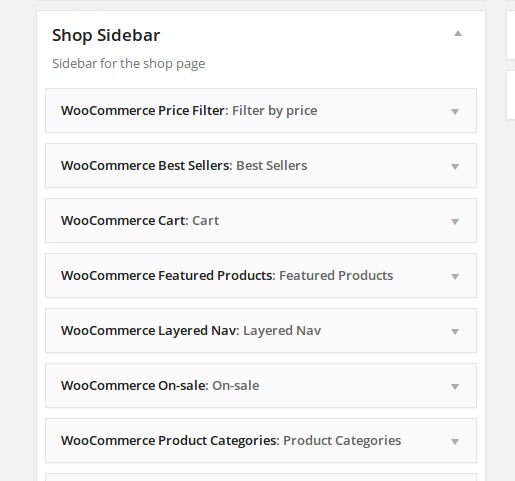 shop category filters