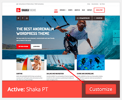 Customize Shaka WP