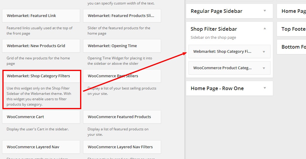 shop category filters
