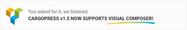 CargoPress v1.5 supports visual composer