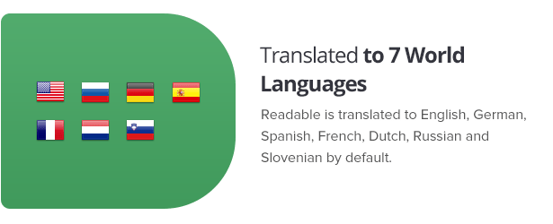 Translated to 7 languages