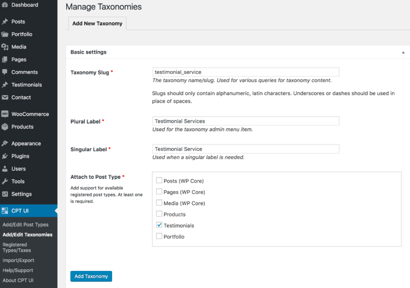 Add-taxonomy