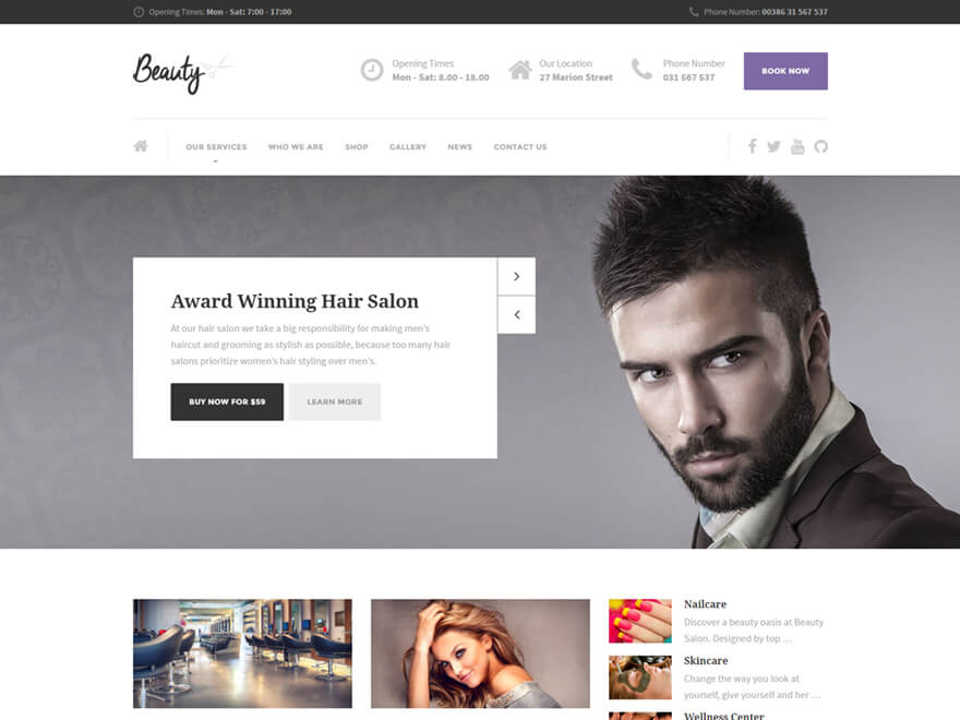 Beauty WordPress Theme