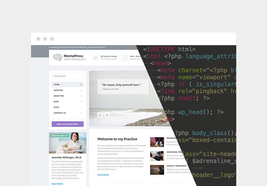 MentalPress with the PHP code behind it