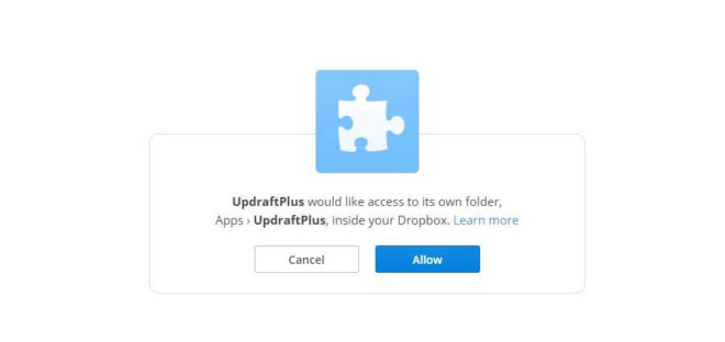 Authenticate Dropbox