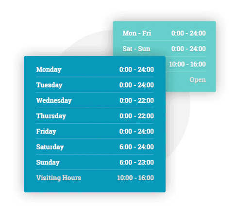 Opening times