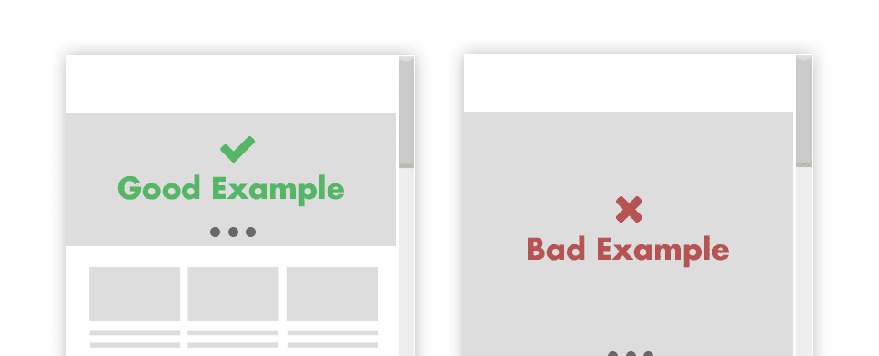 good and bad slider example