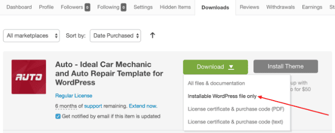 Auto ThemeForest Download