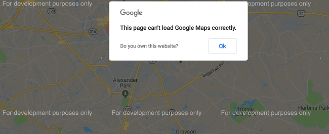Google Maps API change 2018