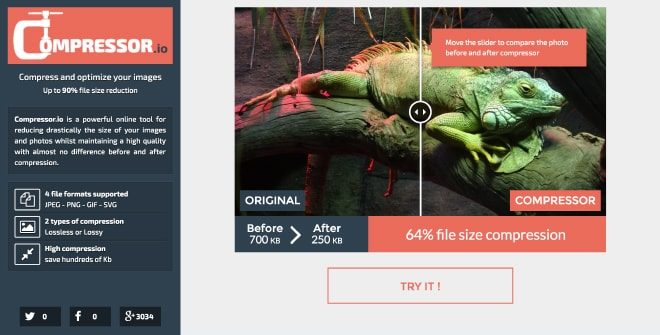 Compressor - online image compression tool