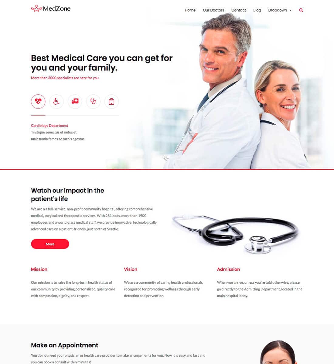 MedZonePro Medical WordPress Theme