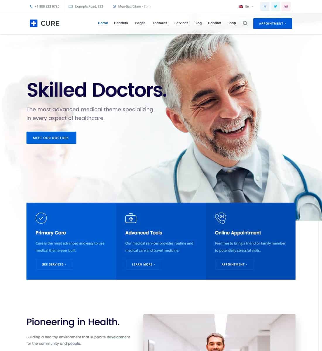Medical Cure - Health and Medical WordPress Theme