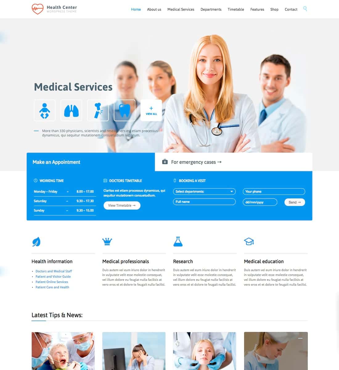 Medical & Dentist - Medical WordPress