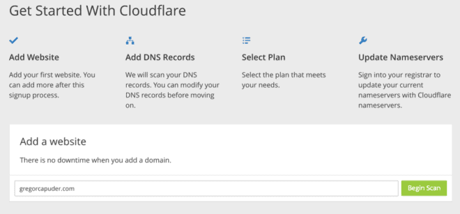 Cloudflare - Step 1