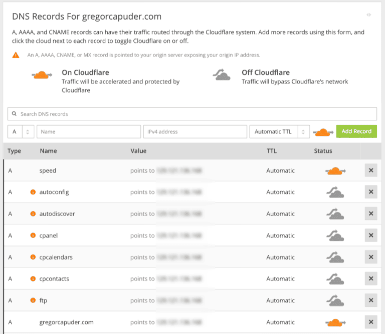 Cloudflare registration missing. Cloudflare dns.