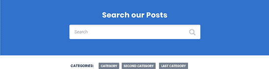 Search Bar for Blog Posts