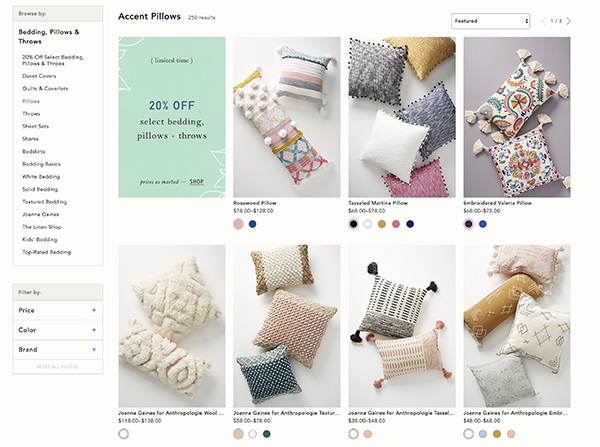 product photography example from Anthropologie