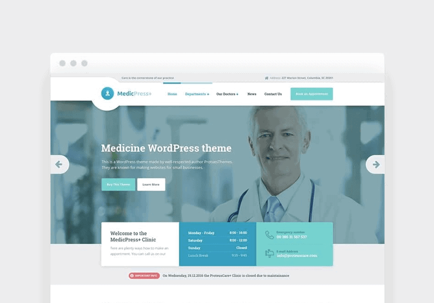 MedicPress in a browser